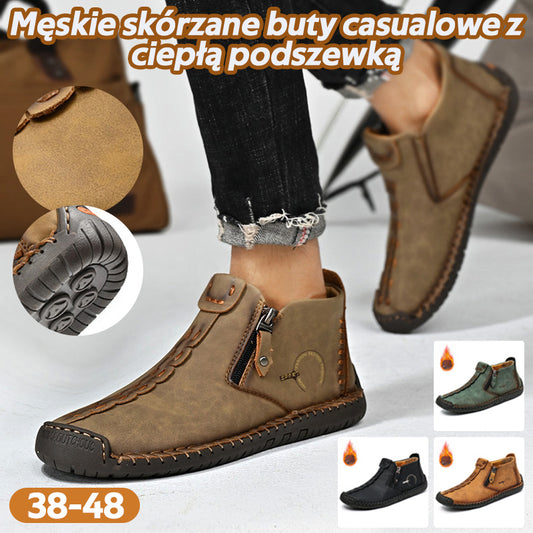 🥾Akce: Podzimní a zimní pánské boty (vel. 38-48) s plyšovou podšívkou a zipem – teplé, pohodlné a stylové.