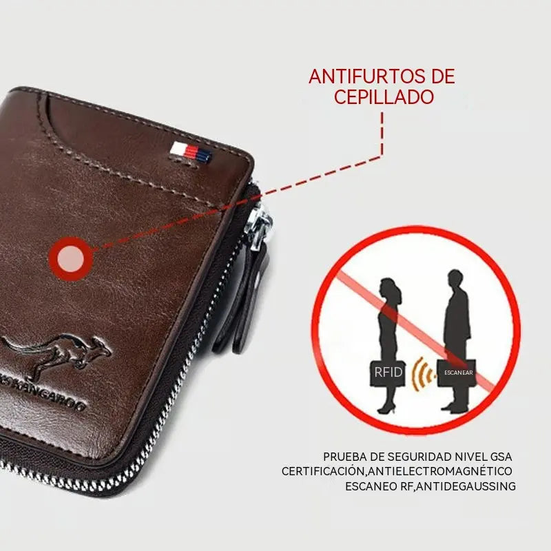 🔥50%OFF 🔥Cartera antimagnética 2026 para hombre Cartera de cuero suave de gran capacidad