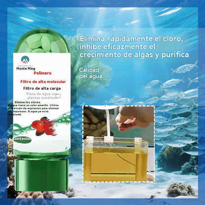 🐟【Compra 1 y llévate 4 gratis】Recibe 5 botellas: las tabletas purificadoras de agua eliminan eficazmente el cloro, las algas y las impurezas, y convierten rápidamente el agua turbia en agua clara.