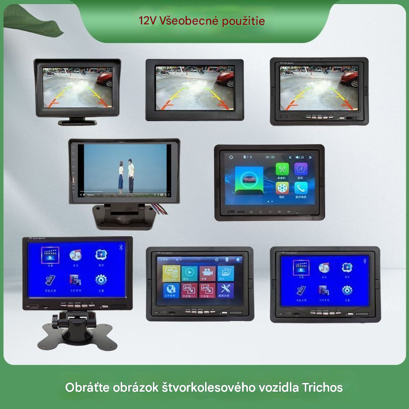 🔥 Univerzálny HD monitor cúvacej kamery pre auto, univerzálny HD monitor cúvania 4,3/7 palca, 12 V.