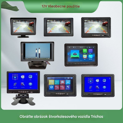 🔥 Univerzálny HD monitor cúvacej kamery pre auto, univerzálny HD monitor cúvania 4,3/7 palca, 12 V.
