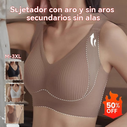 😍【40-95 kg】【Paquete de 2】Sujetador inalámbrico de una pieza para mujer❤️