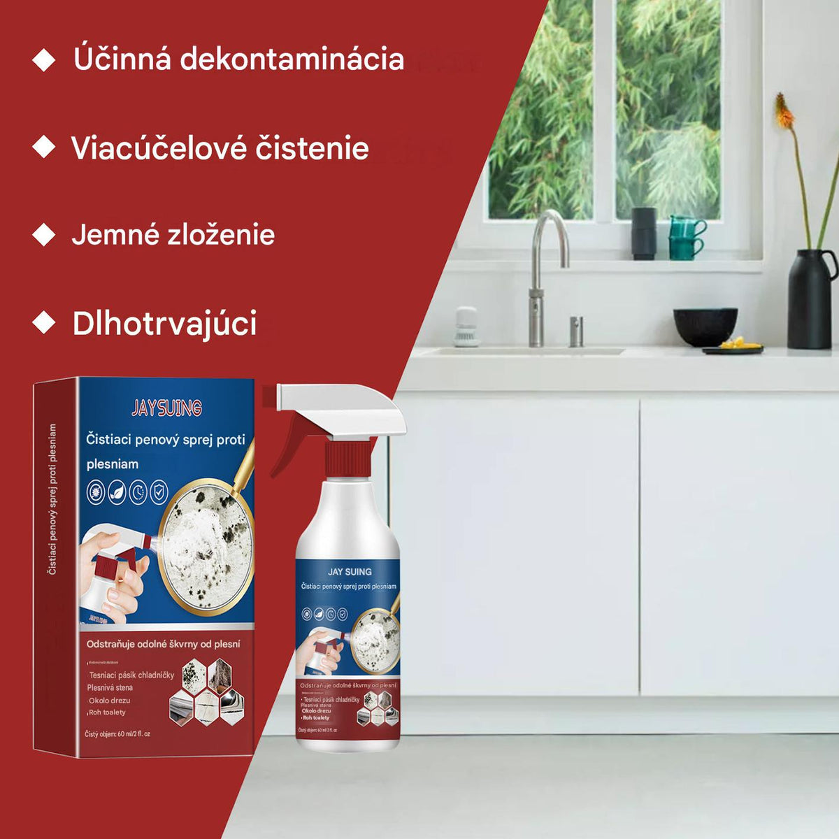 📢📢Kúpte 1 a dostanete 1 zadarmo⏰Úžasná ochrana proti plesni! 🌟Penový čistiaci sprej, ktorý bojuje proti plesni