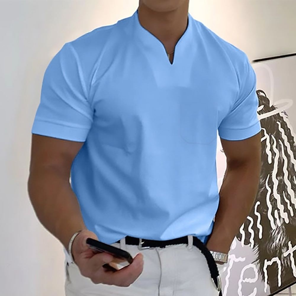 👔【S-5XL】Pánske letné elastické bavlnené tričko s krátkym rukávom