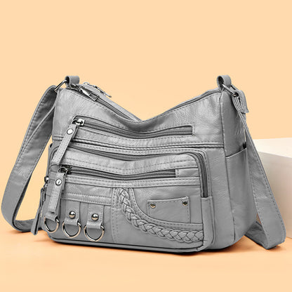 💥【Промоция с ограничено време】👜Нова чанта през рамо от мека кожа с голям капацитет