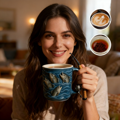 🎣☕Nowy kubek wędkarski. Kreatywny kubek z żywicy, specjalnie zaprojektowany dla miłośników wędkarstwa.