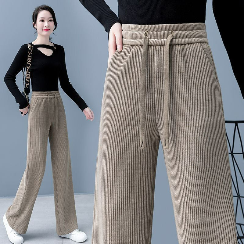 🔥🌷【M-3XL】【40-110KG】✨👖Nowe modne damskie elastyczne spodnie z szerokimi nogawkami do noszenia na co dzień