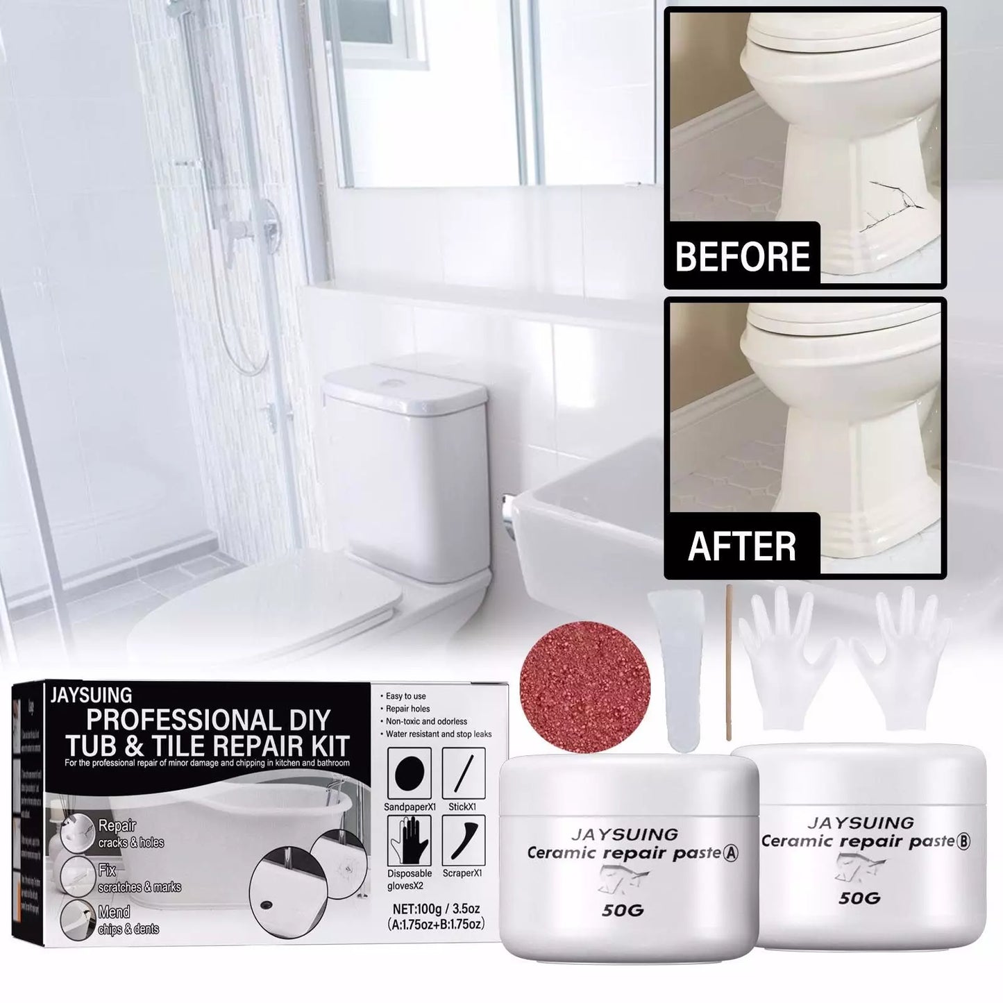 🔥【Compra uno y llévate otro gratis!!!】🔥Kit de reparación de azulejos/paredes