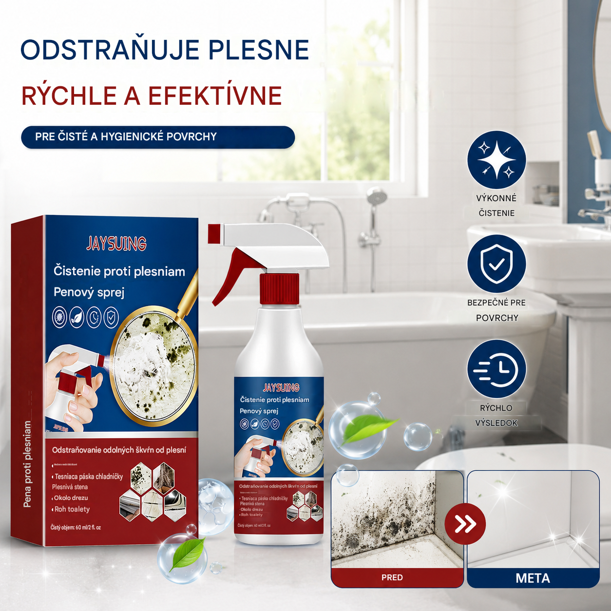 📢📢Kúpte 1 a dostanete 1 zadarmo⏰Úžasná ochrana proti plesni! 🌟Penový čistiaci sprej, ktorý bojuje proti plesni