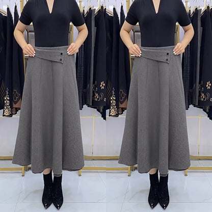 👗🎀【Polovičná zľava】【S–4XL】Vlnená sukňa na jeseň a zimu