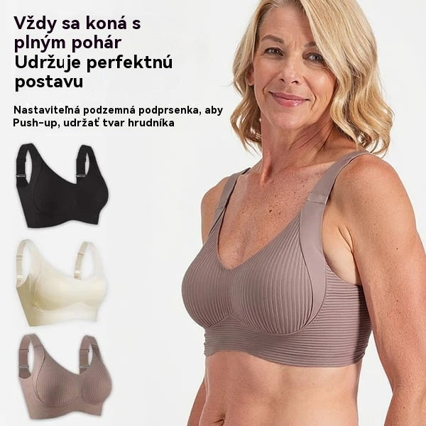 😍【Balenie 4 ks】Dámska bezdrôtová podprsenka jedného dielu ❤️【40–95 kg】