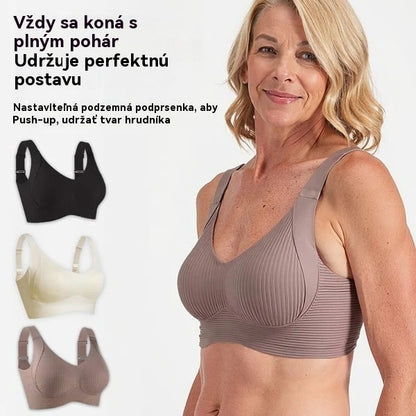 😍【Balenie 4 ks】Dámska bezdrôtová podprsenka jedného dielu ❤️【40–95 kg】