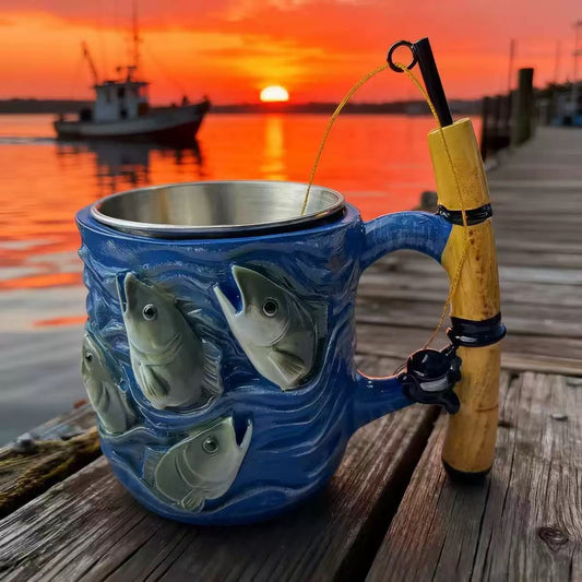🎁☕ 【Kúpte 1 a získajte 1 zadarmo】Nový keramický hrnček v tvare rybárskeho vlasca