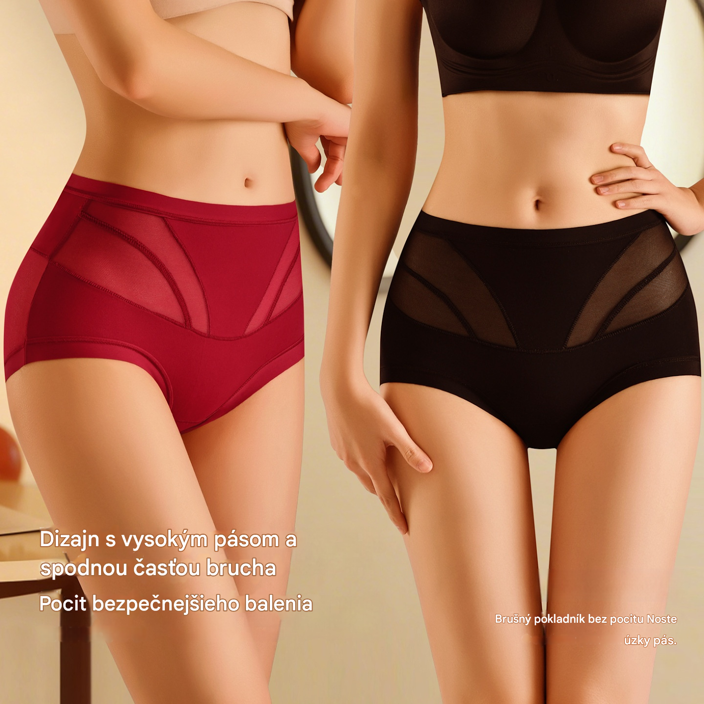 🍑 Tvarujúca spodná bielizeň s vysokým pásom – Zdvihnuté a ploché brucho za pár sekúnd! ✨