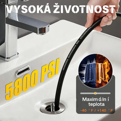 💧Multifunkčný vysokotlakový čistič odtokov / Vybavený vysokotlakovou tryskou a dlhou hadicou / Používa sa na čistenie odtokových potrubí a odstraňovanie upchatia.