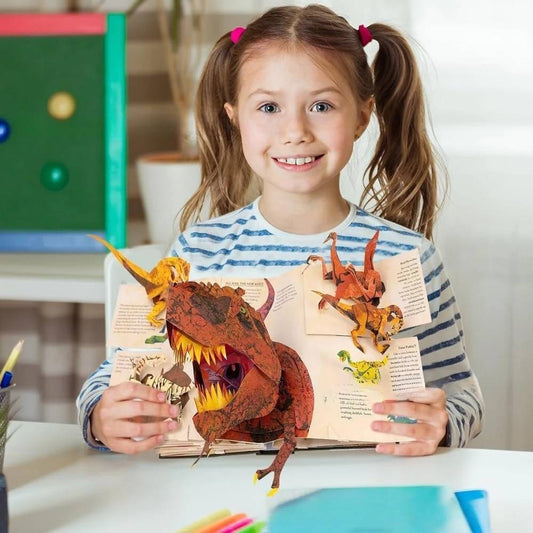 📕🦖【Zľava 50% na obmedzený čas】3D encyklopédia prehistorických dinosaurov – rozkladacia kniha
