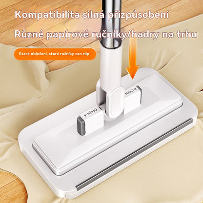 ✨🏠  【Zľava -50%】Nový multifunkčný mop s klipom na handričku ，Nová domáca sada bez prania – 【4-dielna sada】