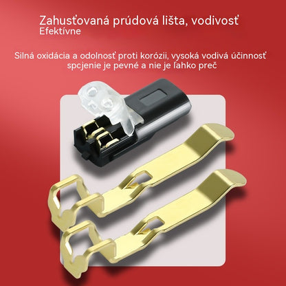 🏆【Posledný deň, kúpte 5 kusov a získajte 5 kusov zadarmo】Dvojitý káblový konektor s bezpečnostnou sponou
