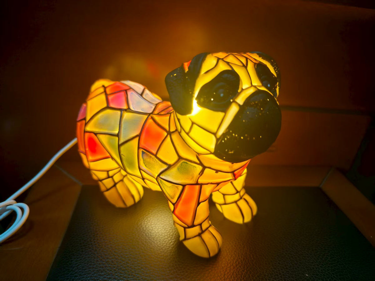 🐱Lampka stołowa w kształcie kota, lampka nocna retro wykonana z kolorowej żywicy, z motywem kotów
