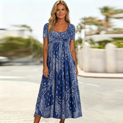 👗【XL-5XL】Рокля с щампа🌟Нова лятна постъпление, наложен платеж
