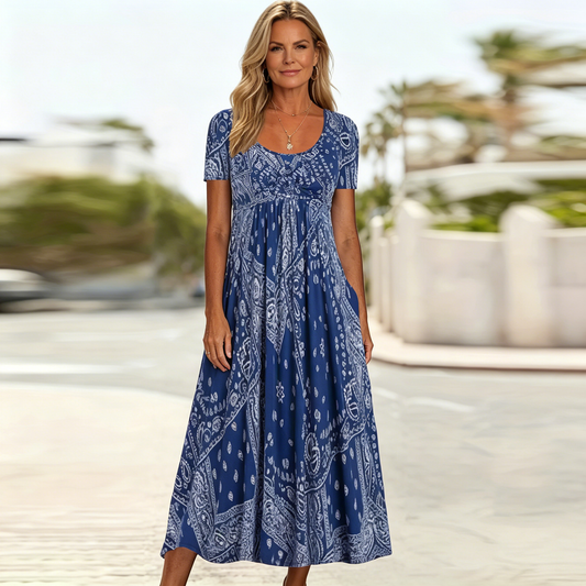 👗【XL-5XL】Рокля с щампа🌟Нова лятна постъпление, наложен платеж