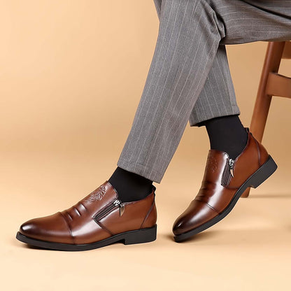 💥👞【Oferta especial por tiempo limitado 50%】Zapatos de cuero elegantes y modernos para hombre