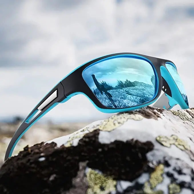 🚵‍♂️😎 【50% rabatu 🔥】🎣🕶️ Sportowe okulary przeciwsłoneczne, polaryzacyjne, lustrzane, modne i pyłoszczelne, idealne do jazdy na rowerze na świeżym powietrzu
