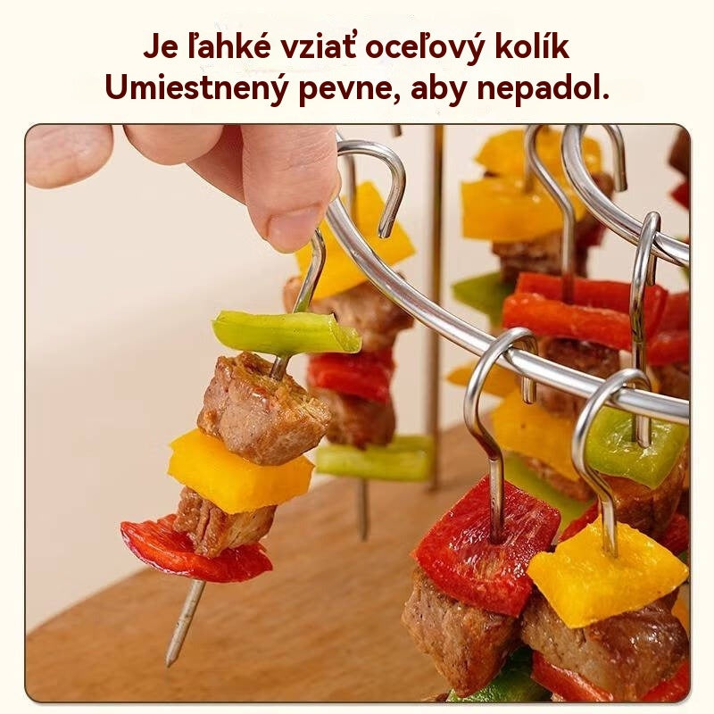 🔥【Polovičná cena – posledný deň】🍖 Odnímateľný grilovací stojan, okrúhly závesný gril z nehrdzavejúcej ocele