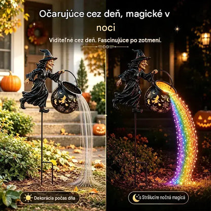 🧙‍♀️🎃 Záhradné svetlo Čarodejnícky kotol s LED svetlami – Úžasná vonkajšia dekorácia 🔮✨