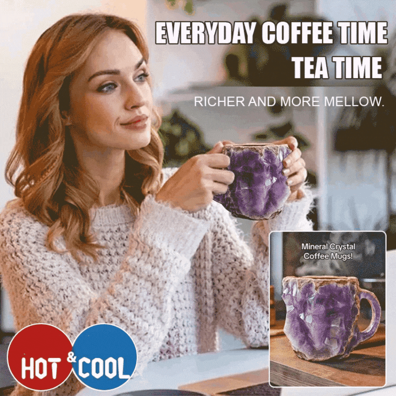 50%OFF🥰【salud + cerca de la naturaleza】 taza de café mineral de cristal