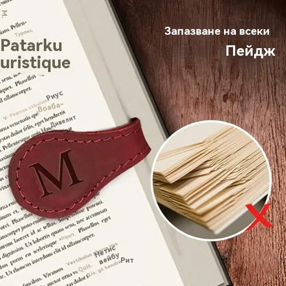 🔥【3 артикула】🎁Винтидж кожена отметка с магнитна щипка