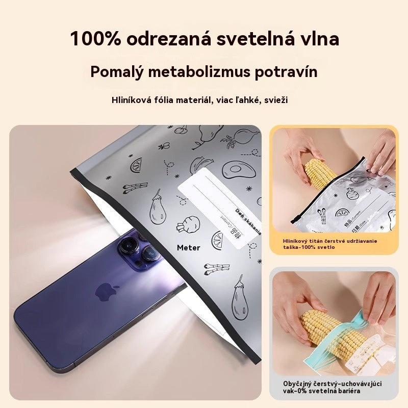 🥩🔥【10 malých + 10 stredných + 10 veľkých】Vrecko z hliníkovej fólie potravinárskej kvality so zipsom na zachovanie čerstvosti, vhodné do domácej chladničky