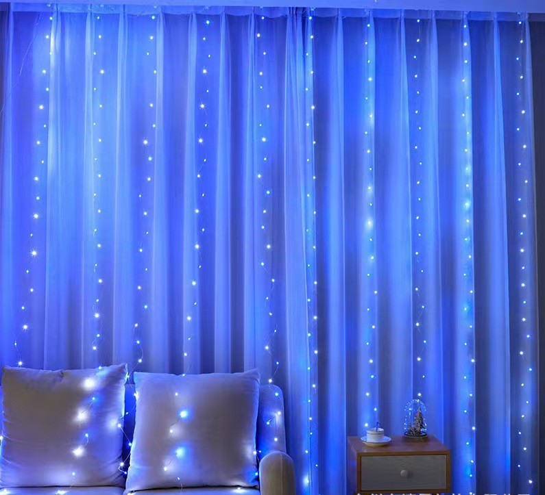 ✨🎄 【Descuento limitado -50%】Nuevas cortinas de luces LED con control remoto USB, perfectas para crear un ambiente cálido y decorativo.