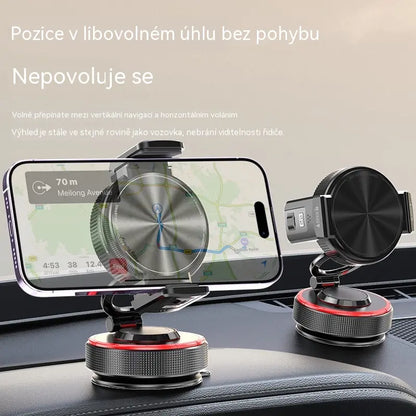 📱 Zľava 50 %! Držiak telefónu do auta s prísavkou a magnetickou silou 20 N, teleskopickým ramenom a otočením o 360 °. Stabilné a skladacie! ✨🚗