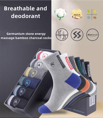 😍🧦【20 párov】2025 nových pánskych bavlnených dezodorantových ponožiek absorbujúcich pot
