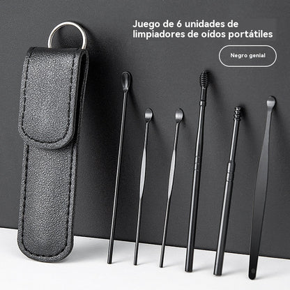 👂Juego de 6 herramientas para eliminar cerumen con tubo de almacenamiento | Kit completo para el cuidado auditivo: ¡herramienta seis en uno! 👂