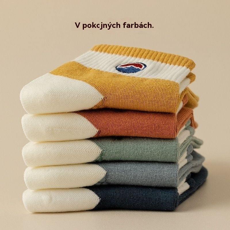 【10 párov】🧦🌈 Pánske priedušné športové ponožky do polovice lýtka, odvádzajúce pot