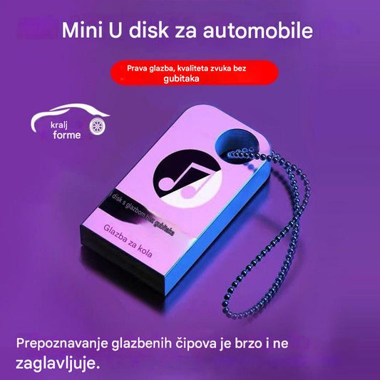 🚗🎵🎵【Glazbeni USB flash pogon】Sadrži 8000 pjesama, 600 glazbenih spotova i 6D zvučne efekte