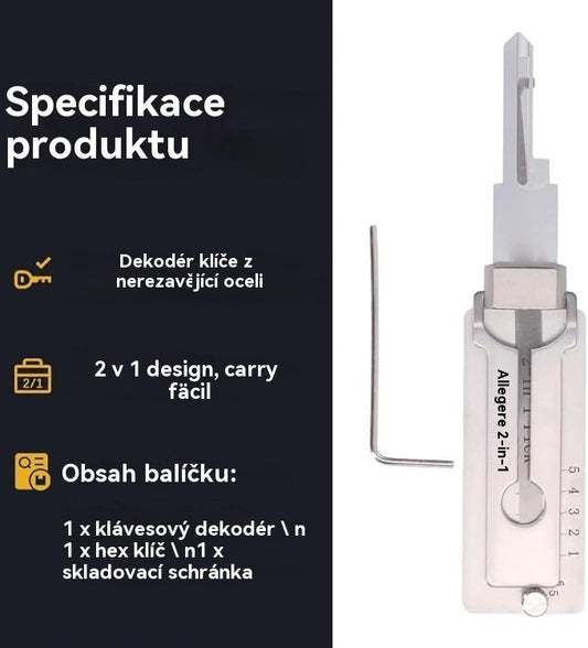 🔥🔐【Limitovaná ponuka: kúp 1 a získaj 1 zadarmo】Bestseller dekodér kľúčov z nerezovej ocele.
