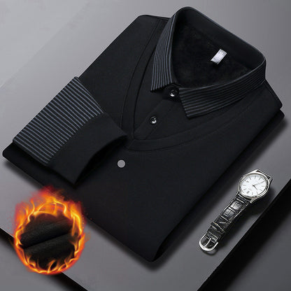💖🧡39%OFF【M-4XL】Camisa POLO de dos piezas con retazos falsos a rayas