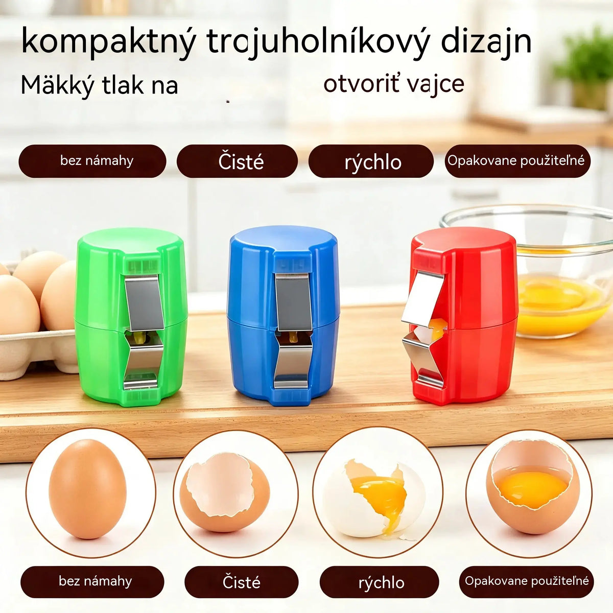【3 položky za 20 eur】🍳 Vysokorýchlostný šľahač vajec: Rozbite stovky vajec rýchlejšie a čistejšie 🔥