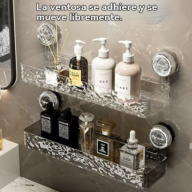 🔥【Descuento del 50% por tiempo limitado】 Estante popular con ventosas de vacío sin necesidad de taladrar, escurridor ondulado de estilo moderno, ideal para cocina y baño