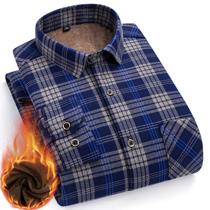 👔【L-5XL】Nové pánske termo tričko s obojstranným plyšom na jeseň a zimu - štýlové a všestranné.