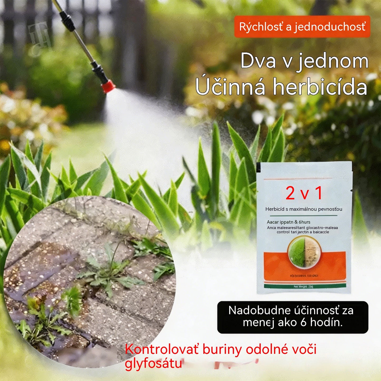 【3-balenie】🔥 Vysokoúčinný herbicíd 2 v 1 | Účinný do 6 hodín, ničí burinu odolnú voči glyfosátu