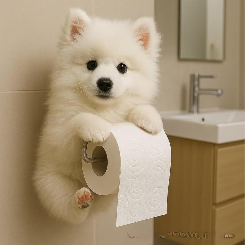 🐕🔥【Descuento del 50%】Porta rollo de papel higiénico con diseño de perrito, ¡en venta caliente!