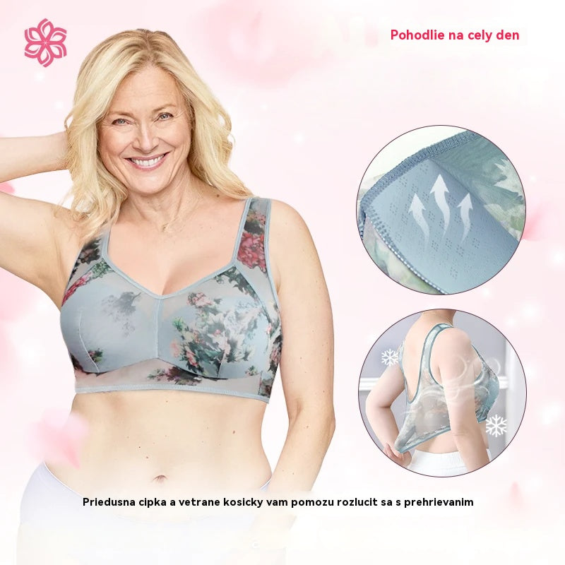 💥【3 balenie】Vysoko kvalitná push-up podprsenka, chladivá a pohodlná ľadová hodvábna podprsenka