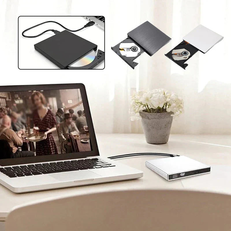 📢📢 50% отстъпка! 💿💻 Външен CD/DVD четец – Plug & Play, преносим и съвместим с Mac/Windows