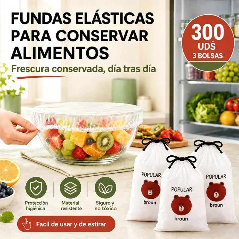 🔥(300 unidades) 27 euros 🍽️ Funda de plástico antibacteriana extragrande y gruesa apta para uso alimentario