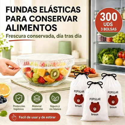 🔥(300 unidades) 27 euros 🍽️ Funda de plástico antibacteriana extragrande y gruesa apta para uso alimentario