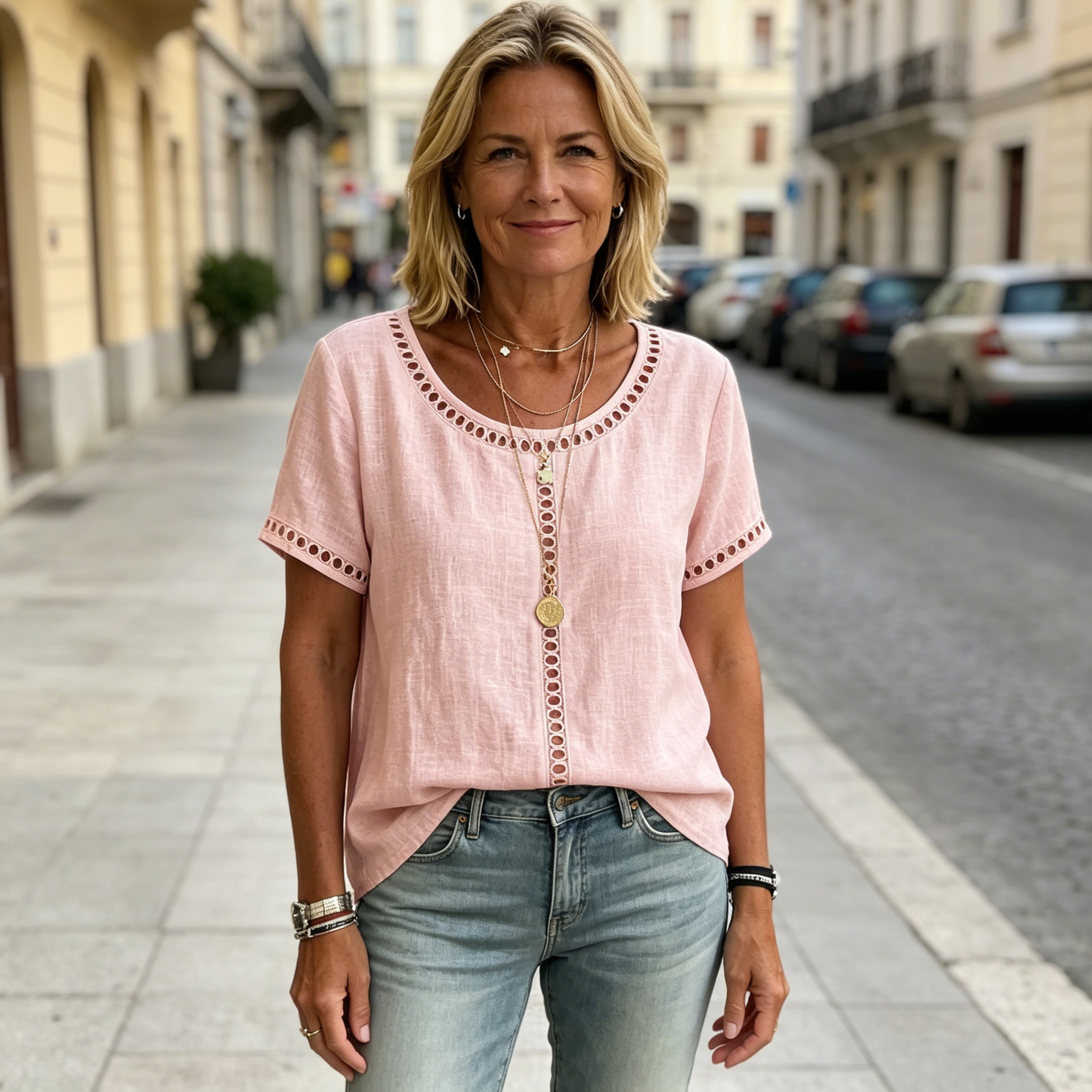 💖【S-3XL】Ženska majica kratkih rukava, izdubljeni dizajn✨Plaćanje pouzećem